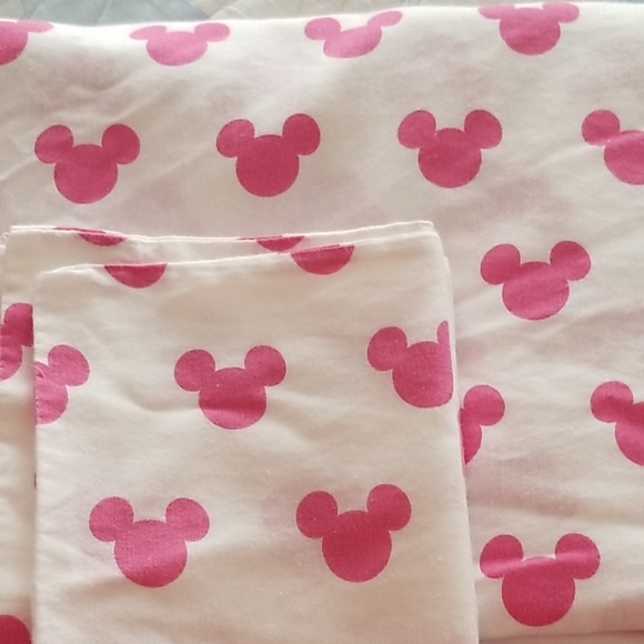 Disney Bedding Disney Pink Mickey Mouse Twin Sheet Set Poshmark